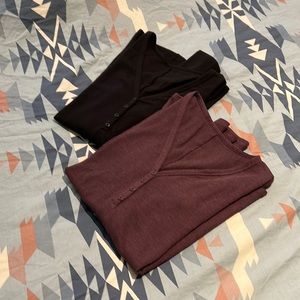 Two Lululemon Close Call henleys